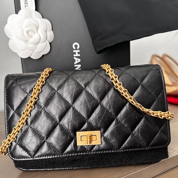 Chanel Black 2.55 Wallet on Chain WOC Full Set pristine condition - Picture 7 of 17